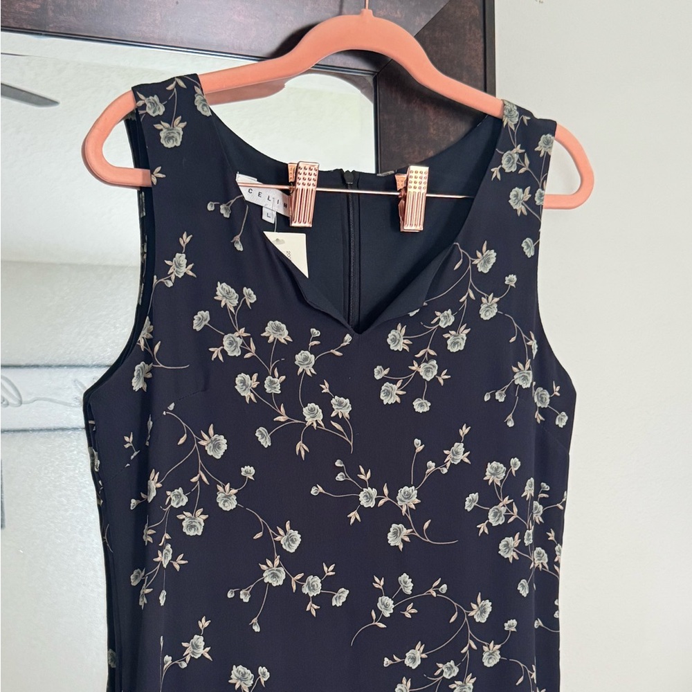 Vintage Floral Sleeveless Dress